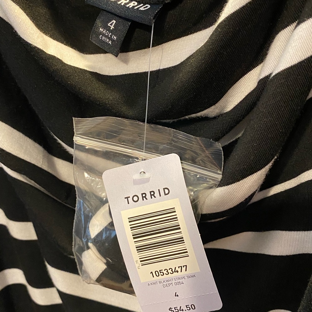 Torrid 4X Black and White Striped Dress - Picture 3 of 4